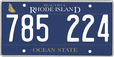 RI license plate 785224