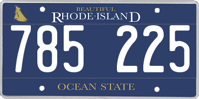 RI license plate 785225