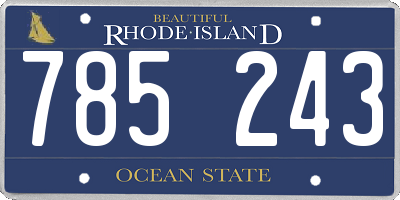 RI license plate 785243