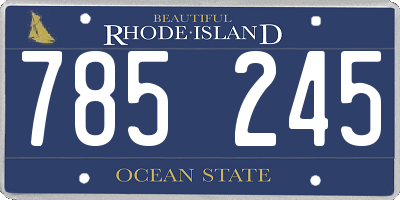 RI license plate 785245