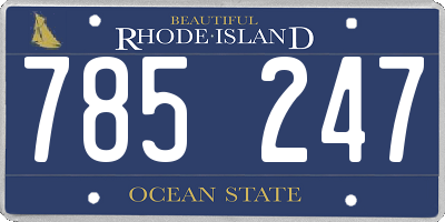 RI license plate 785247
