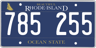 RI license plate 785255