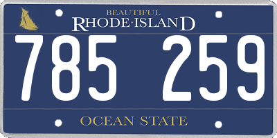 RI license plate 785259