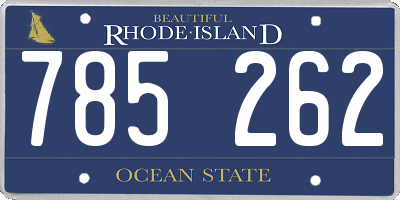 RI license plate 785262