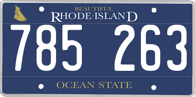 RI license plate 785263