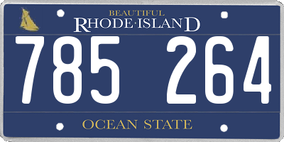 RI license plate 785264