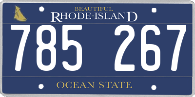 RI license plate 785267