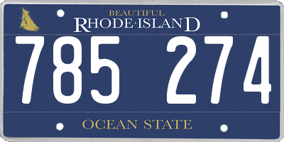 RI license plate 785274