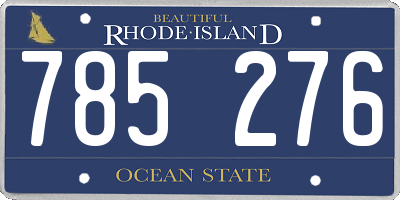 RI license plate 785276