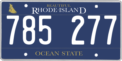 RI license plate 785277