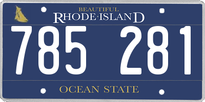 RI license plate 785281