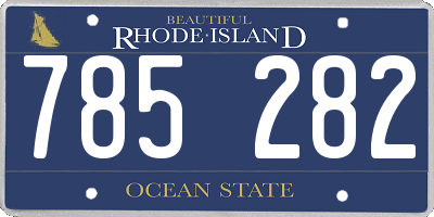 RI license plate 785282