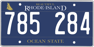 RI license plate 785284