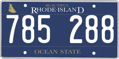 RI license plate 785288