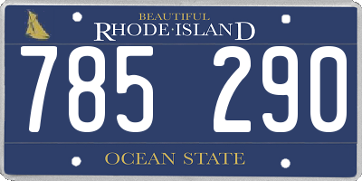 RI license plate 785290