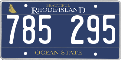 RI license plate 785295