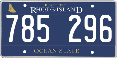 RI license plate 785296