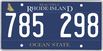 RI license plate 785298