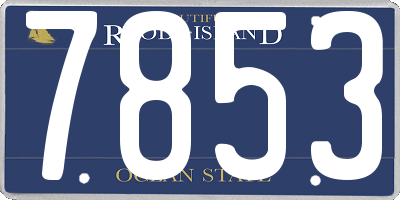 RI license plate 7853
