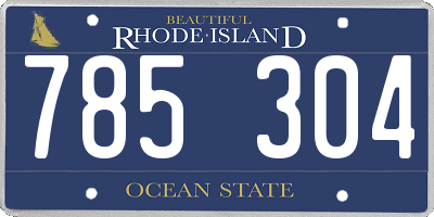 RI license plate 785304