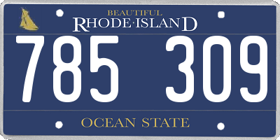 RI license plate 785309