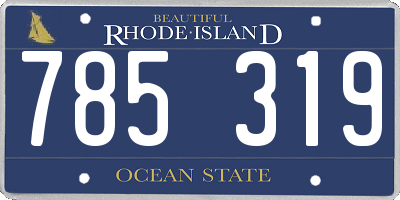 RI license plate 785319