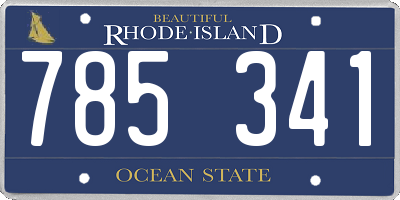 RI license plate 785341