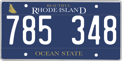 RI license plate 785348