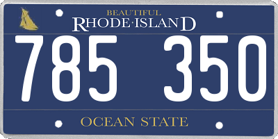 RI license plate 785350