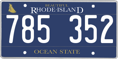 RI license plate 785352