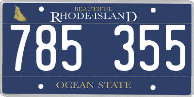 RI license plate 785355