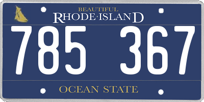 RI license plate 785367