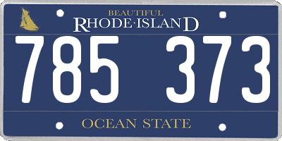 RI license plate 785373