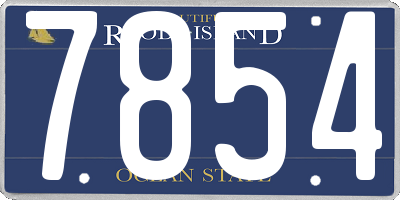 RI license plate 7854
