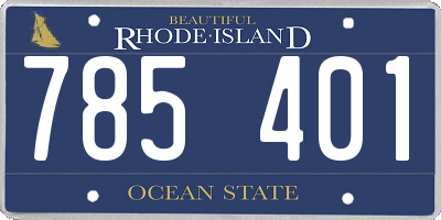 RI license plate 785401