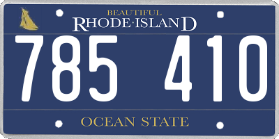 RI license plate 785410