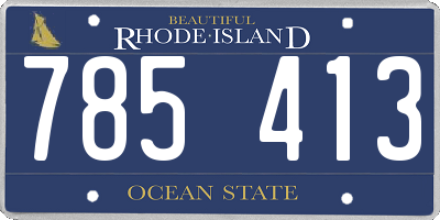 RI license plate 785413