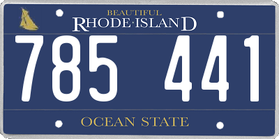 RI license plate 785441
