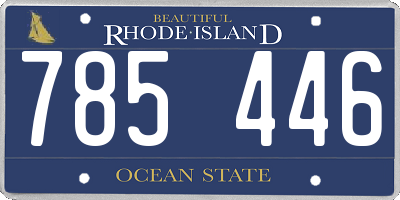 RI license plate 785446