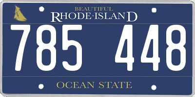 RI license plate 785448