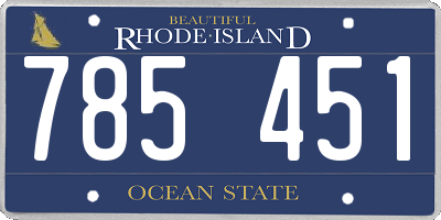 RI license plate 785451