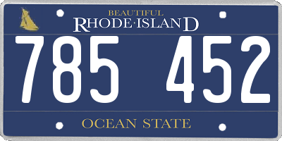 RI license plate 785452