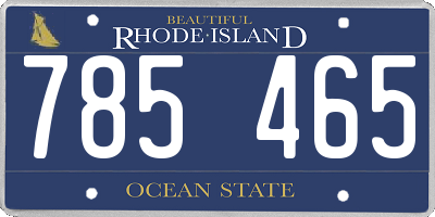 RI license plate 785465