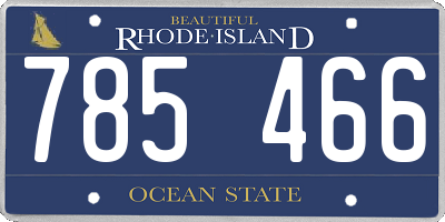 RI license plate 785466