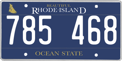 RI license plate 785468