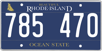 RI license plate 785470