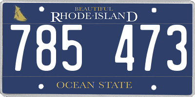 RI license plate 785473