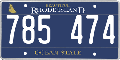 RI license plate 785474