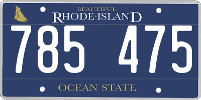 RI license plate 785475
