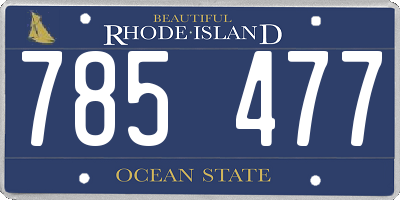 RI license plate 785477